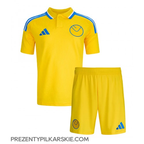 Stroje piłkarskie Leeds United Koszulka Wyjazdowej dla dzieci 2024-25 Krótki Rękaw (+ szorty)